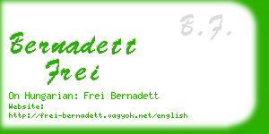 bernadett frei business card